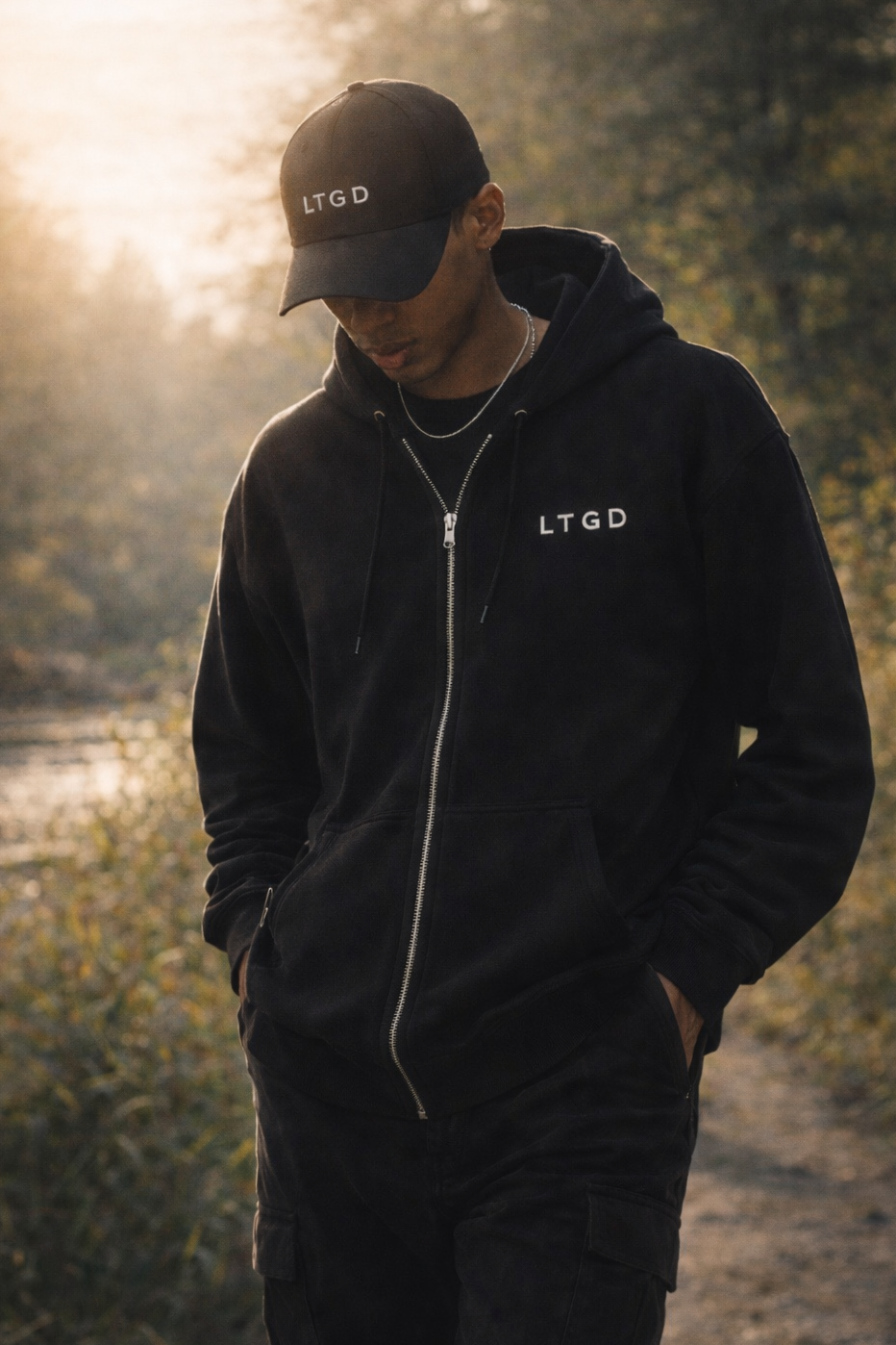 LTGD Original Zip Hoodie — Black