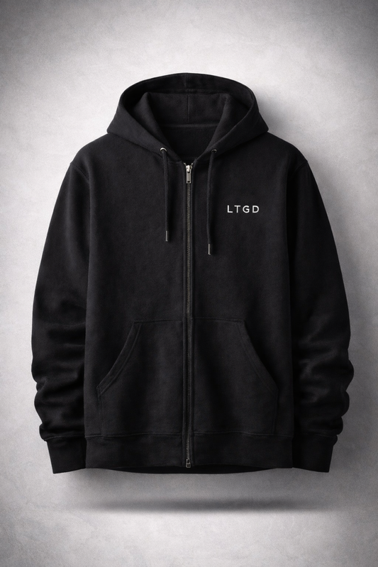 LTGD Original Zip Hoodie — Black