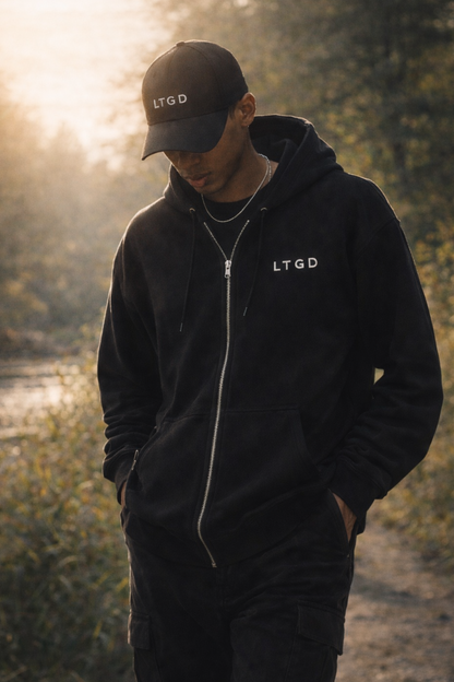 LTGD Original Zip Hoodie — Black