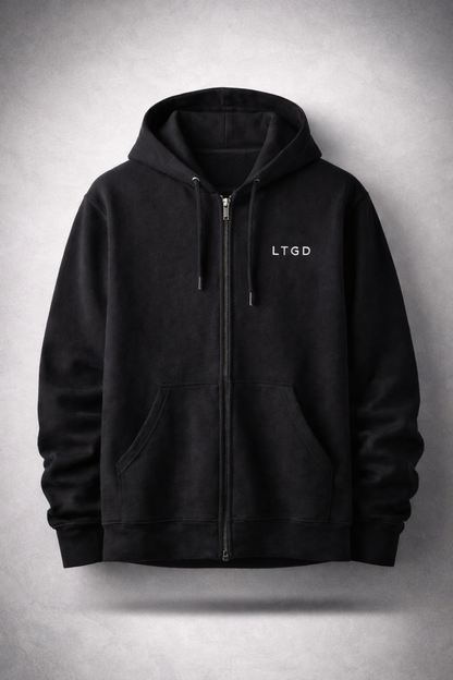 LTGD Original Zip Hoodie — Black