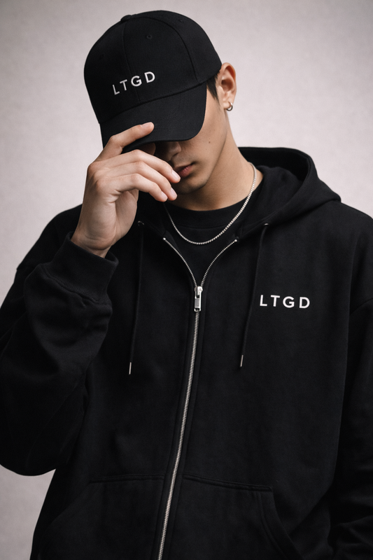 LTGD Original Zip Hoodie — Black